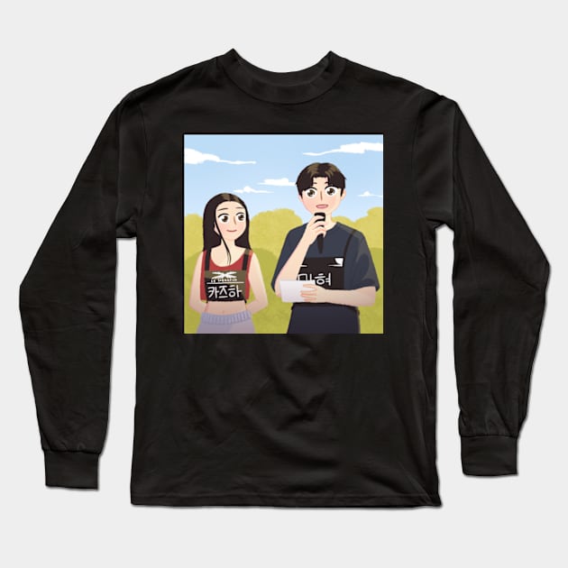 Le Sserafim Kazuha x Hwang Minhyun the game caterers Morcaworks Long Sleeve T-Shirt by Oricca